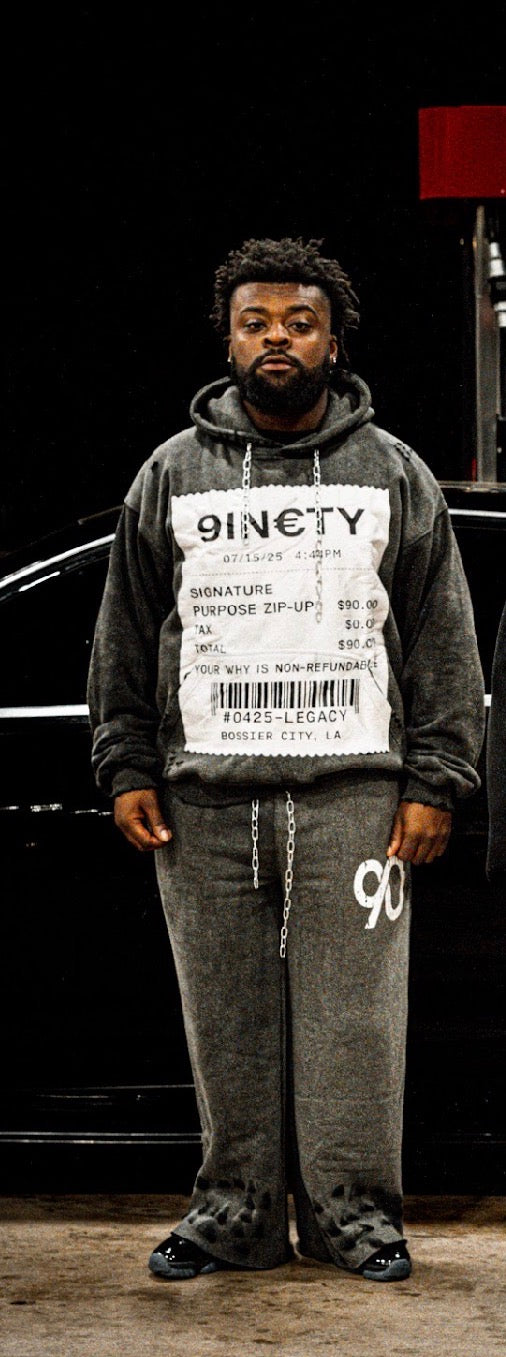 Grey "INTRVAL" sweatsuit