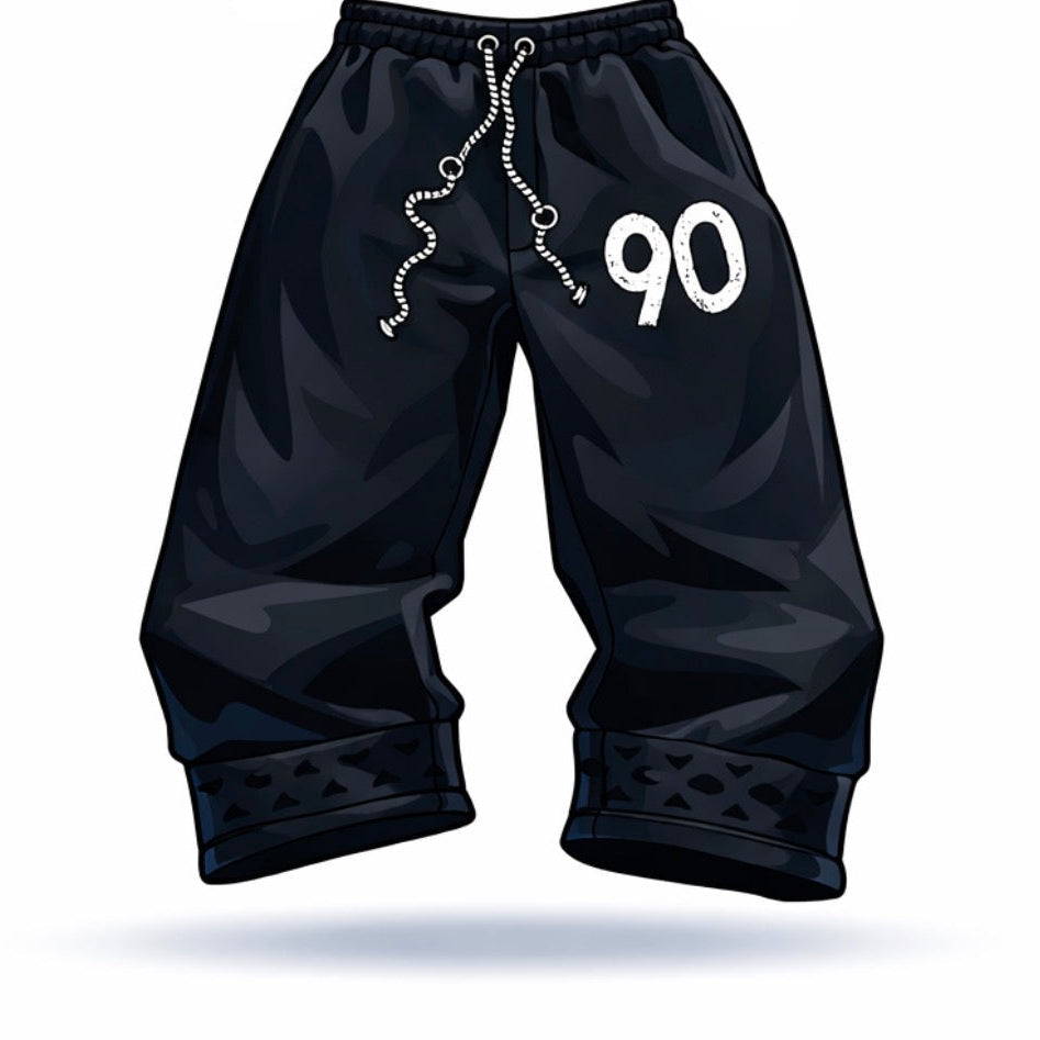 Black "INTRVAL" sweatpants